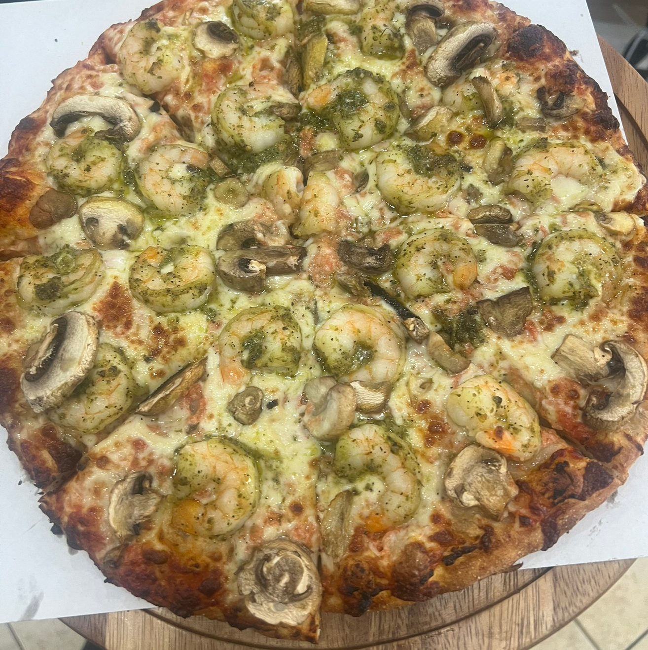 Shrimp Pizza.