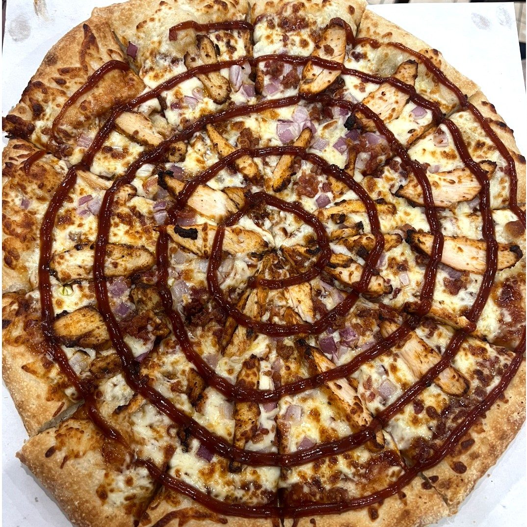 BBQ Chicken Pizza.