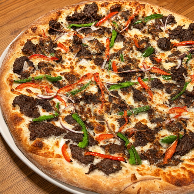 Philly Cheese Steak Pizza.
