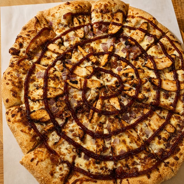 BBQ Chicken Pizza.