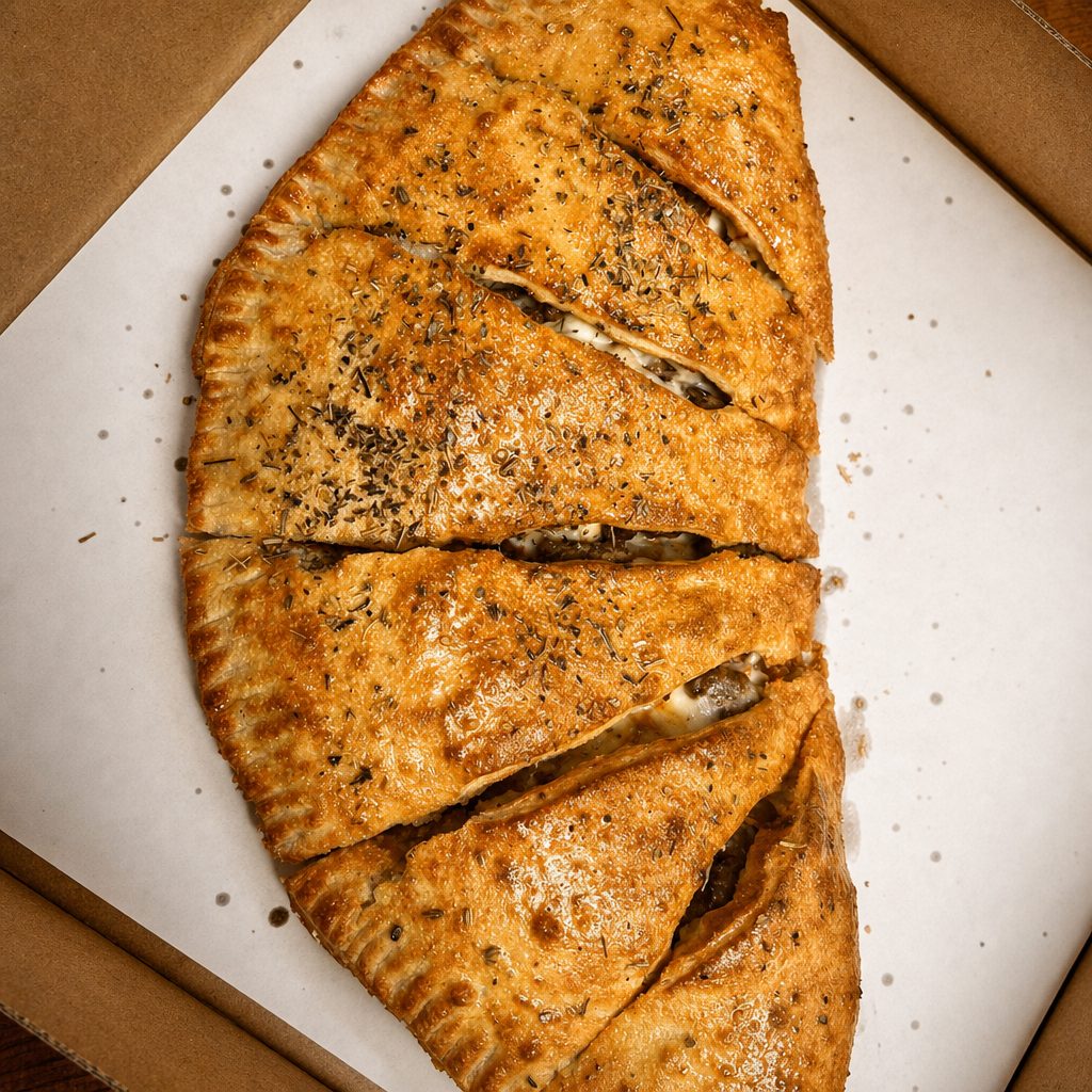 BBQ Beef Calzone.